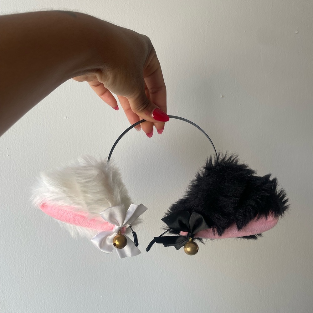 Fluffy fur cat ears headband